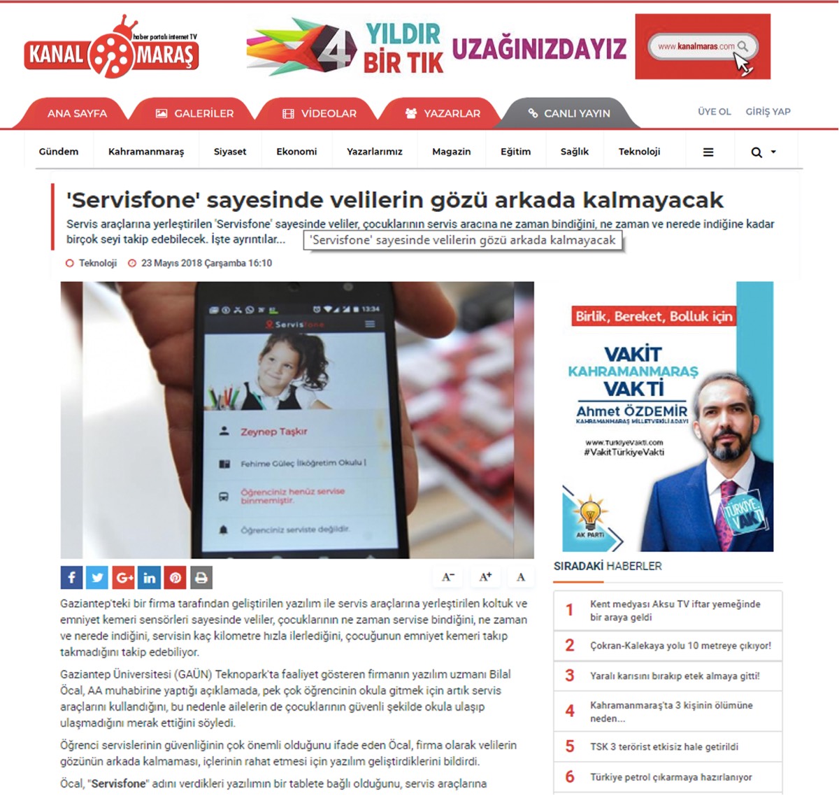 öğrenci servisi takip sistemi